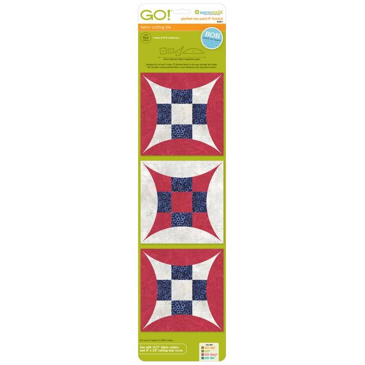 Accuquilt Glorified 9 Patch Block on Board available in Canada at The Quilt Store