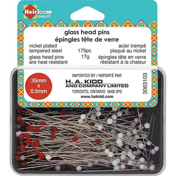 Heirloom Glass Head Pins