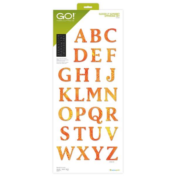 GO! Classic 2" Alphabet die available in Canada at The Quilt Store
