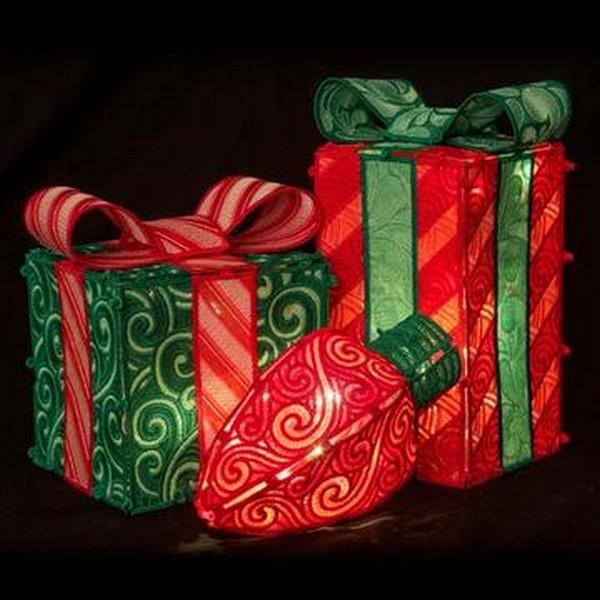 OESD Freestanding Holiday Boxes and Bulbs