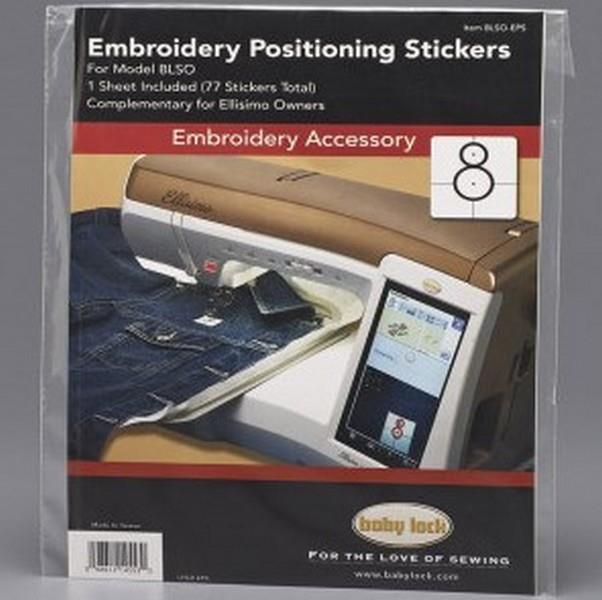 Baby Lock Embroidery Positioning Stickers available in Canada at The Quilt Store