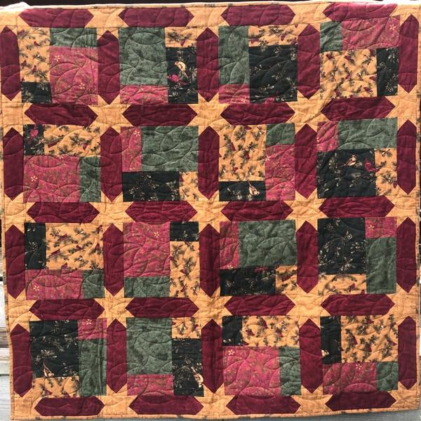 Cardinal Reflections Flannel Quilt