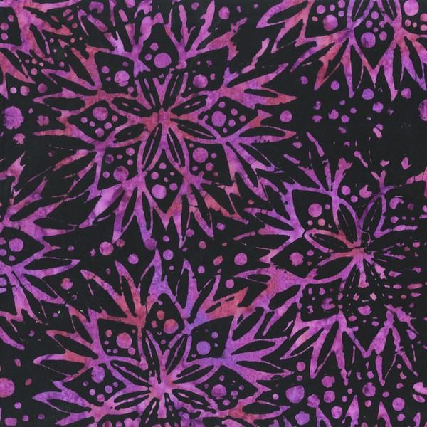 Anthology Fabrics Batik Floral Dark Purple