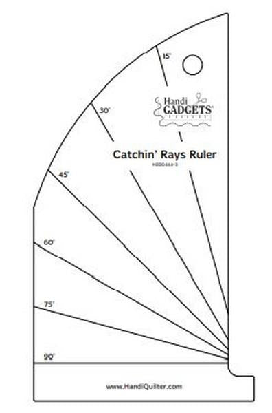 Handi Quilter Catchin' Rays Ruler available in Canada at The Quilt Store