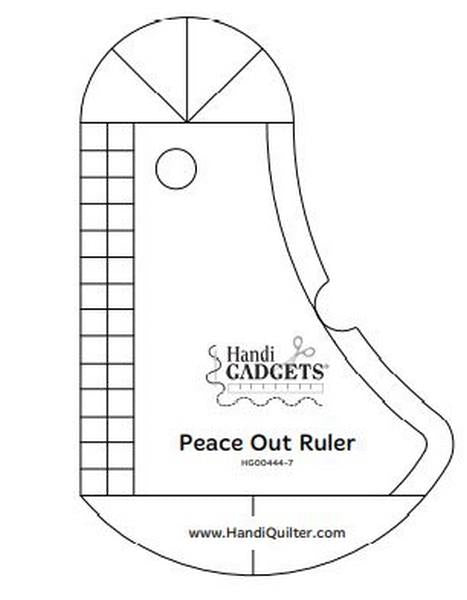 Handi Quilter Peace Out Ruler available in Canada at The Quilt Store
