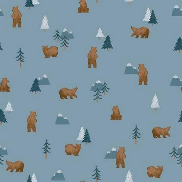 Camp Woodland Grizzly Bears Denim