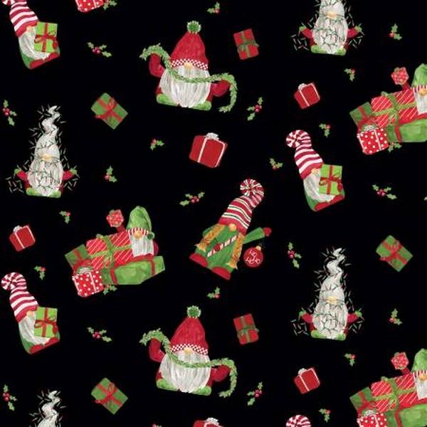 Gnome for Christmas Black Flannel
