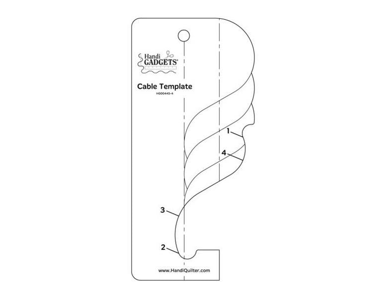 Handi Quilter Cable Template available in Canada at The Quilt Store