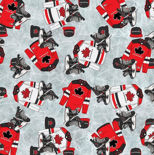 2 Yards Red Toile Cotton Novelty Fabric, Hockey hotsell Print Fabric, Hometown Hockey Collection, Northcott Red Ice Hockey Theme