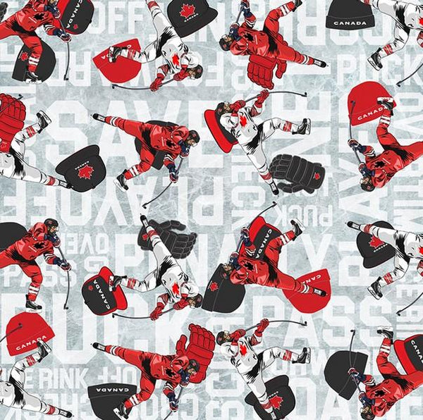 2 Yards Red Toile Cotton Novelty Fabric, Hockey hotsell Print Fabric, Hometown Hockey Collection, Northcott Red Ice Hockey Theme