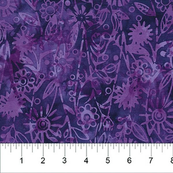 Florentine Purple Floral Batik