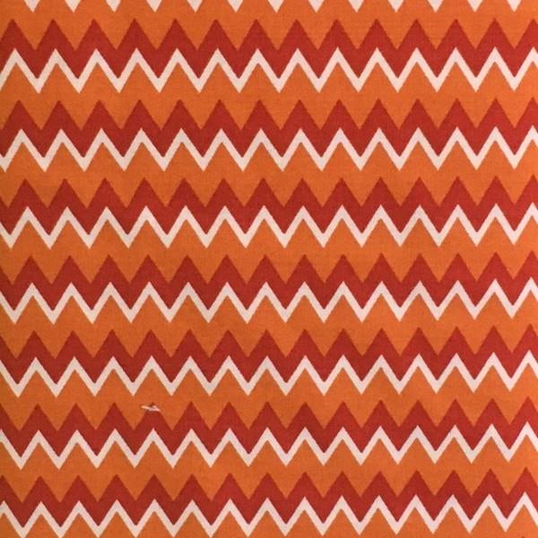 Owl Wonderful Orange/Red/Cream ZigZag Stripe