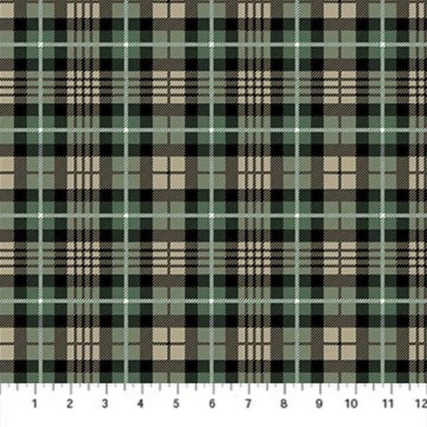 Frosted Forest Black Plaid by Andrea Tachiera for Northcott available in Canada at The Quilt Store