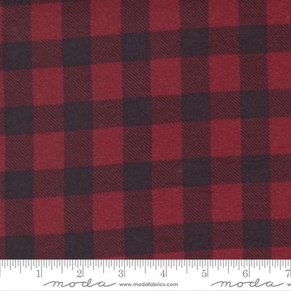 Yuletide Gatherings Buffalo Plaid Berry & Black Herringbone Plaid Santa's Coat by Primitive Gatherings for Moda available in Canada at The Quilt Store