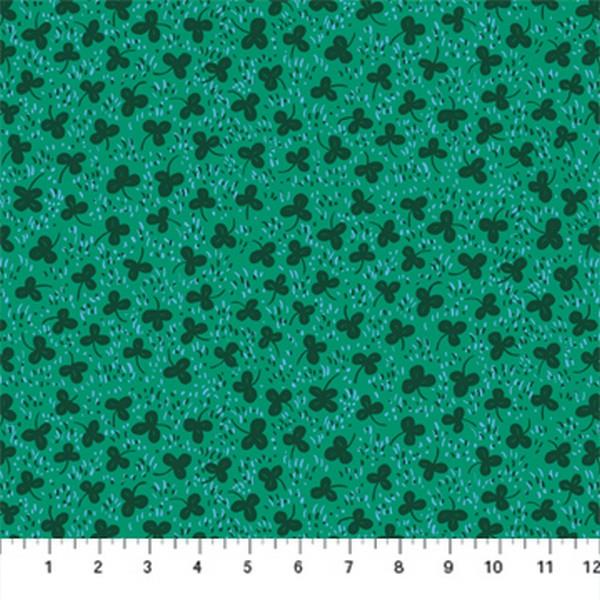 Garden Jubilee Green Clover by Phoebe Wahl for Figo Fabrics available in Canada at The Quilt Store