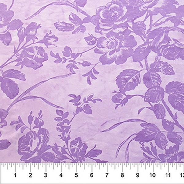 La Vie en Rose Lavender Roses by Banyan Batik available in Canada at The Quilt Store