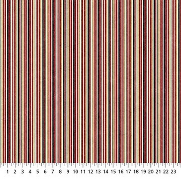 Oh Canada! 10th Anniversary Stripe Red Multi by Deborah Edwards & Linda Ludovico for Northcott Studios available in Canada at The Quilt Store