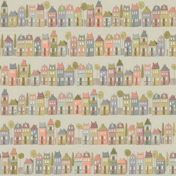 My Neighbourhood House Stripe by Henry Glass & Co. available in Canada at The Quilt Store