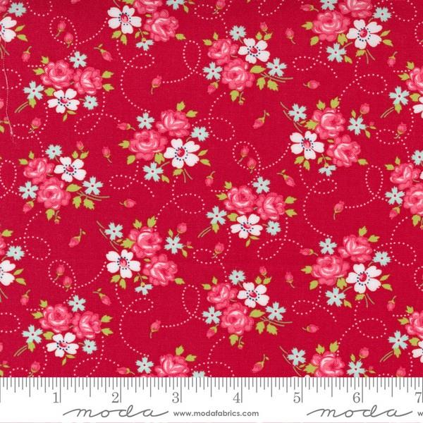 One Fine Day Red Floral by Bonnie & Camille for Moda available in Canada at The Quilt Store
