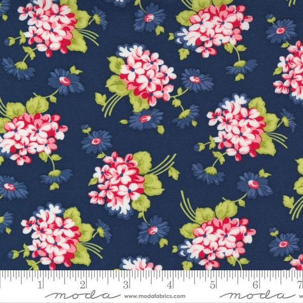 One Fine Day Navy Floral by Bonnie & Camille for Moda available in Canada at The Quilt Store