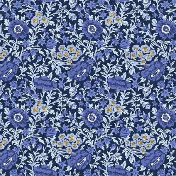 Isobel Navy Trailing Blooms by Windham Fabrics available in Canada at The Quilt Store