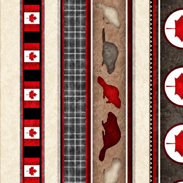 The Great White North Border Stripe by Dan Morris for QT Fabrics available in Canada at The Quilt Store