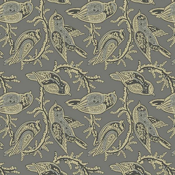 Veranda Aviary Pewter by Renee Nanneman for Andover Fabrics available in Canada at The Quilt Store