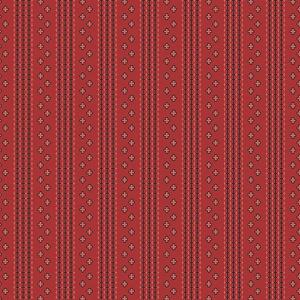 Veranda Crimson Tufted Stripe by Renee Nanneman for Andover Fabrics available in Canada at The Quilt Store