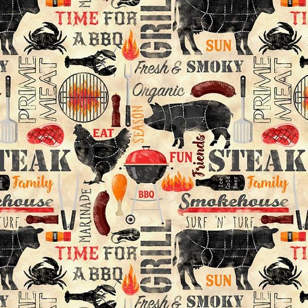 King of the Grill Steaks by Timeless Treasures available in Canada at The Quilt Store