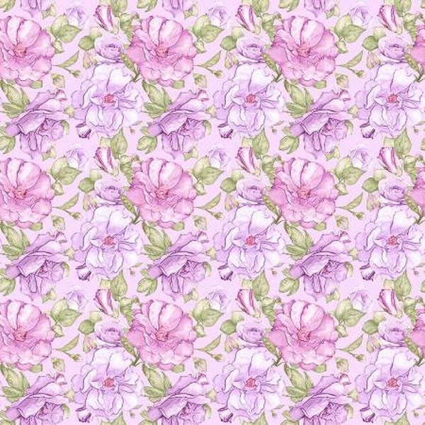 Judy's Bloom Blossom Lavender by Kanvas Studios for Benartex available in Canada at The Quilt Store