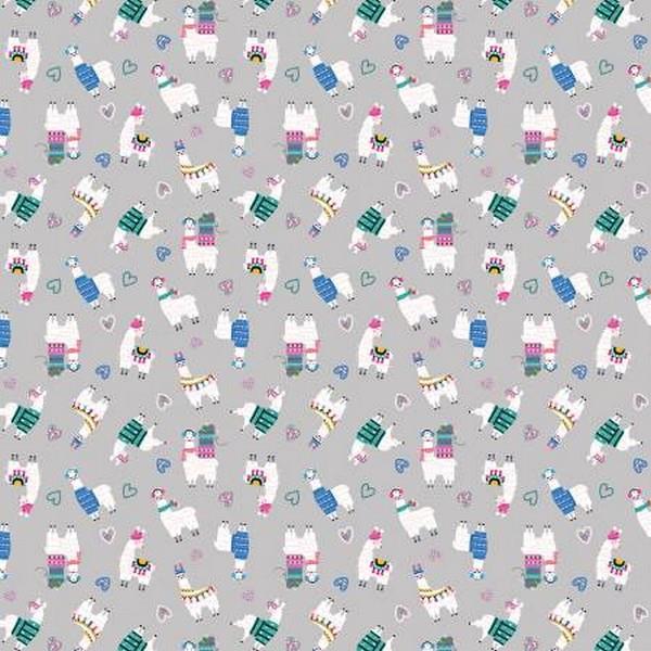 Llamas Gray by Kanvas Studios for Benartex Fabrics available in Canada at The Quilt Store