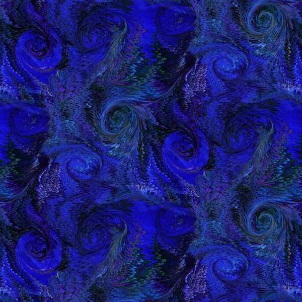 Whirlwind Royal by Paula Nadelstern for Benartex Fabrics available in Canada at The Quilt Store