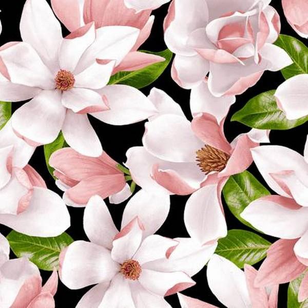 Garden Bouquet Magnolias by Timeless Treasures available in Canada at The Quilt Store