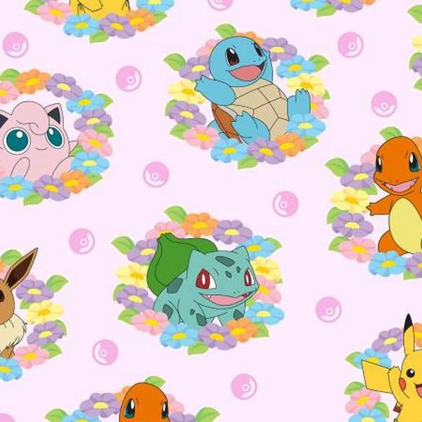 Pokemon Pink by Robert Kaufman available in Canada at The Quilt Store