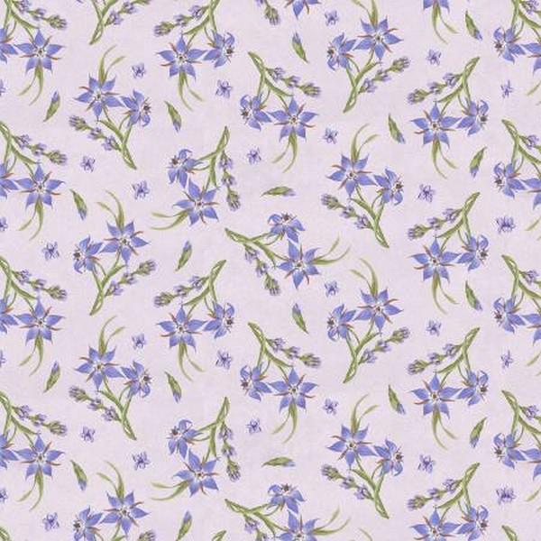 Lavender Garden Star Flower by Jane Shasky for Henry Glass available in Canada at The Quilt Store