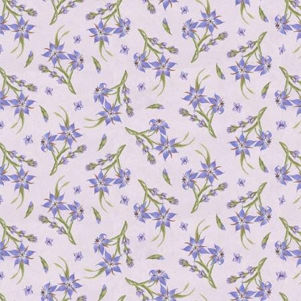 Lavender Garden Star Flower by Jane Shasky for Henry Glass available in Canada at The Quilt Store