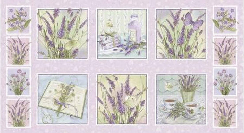 Lavender Garden Panel by Jane Shasky for Henry Glass available in Canada at The Quilt Store