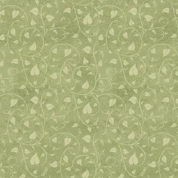 Lavender Garden Green Small Vine by Jane Shasky for Henry Glass & Co. available in Canada at The Quilt Store