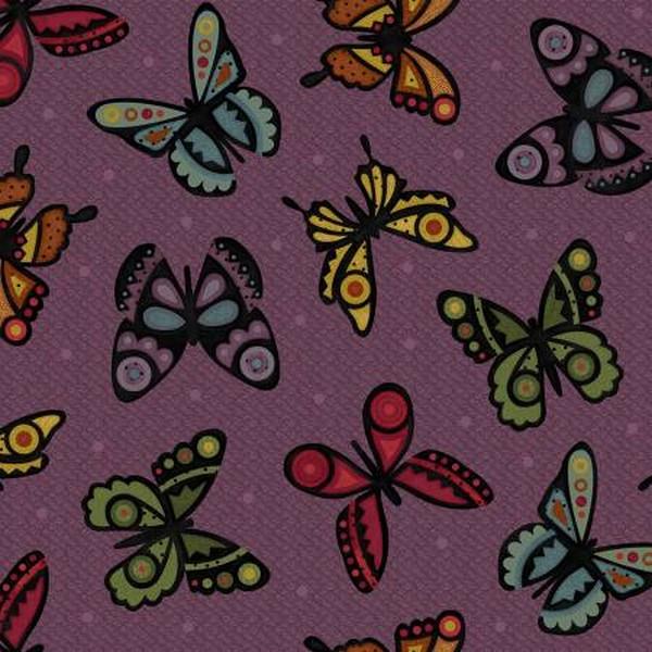 Bonnie Butterflies Violet Flannel by Bonnie Sullivan for Maywood Studio available in Canada at The Quilt Store