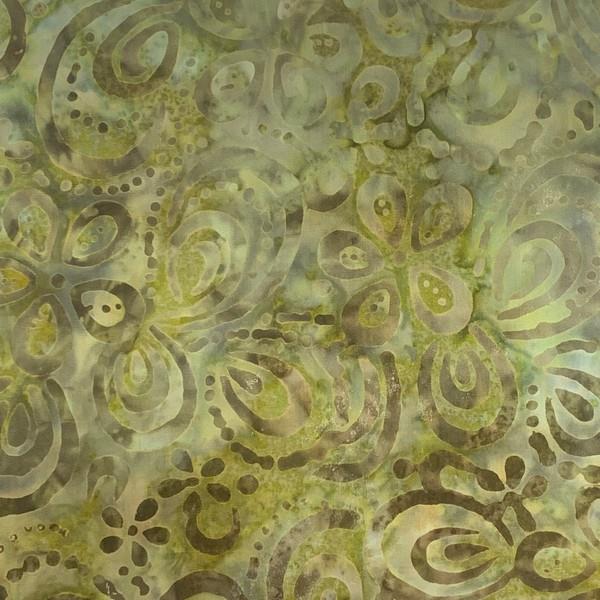Boreal Batik Green & Brown Floral available in Canada at The Quilt Store