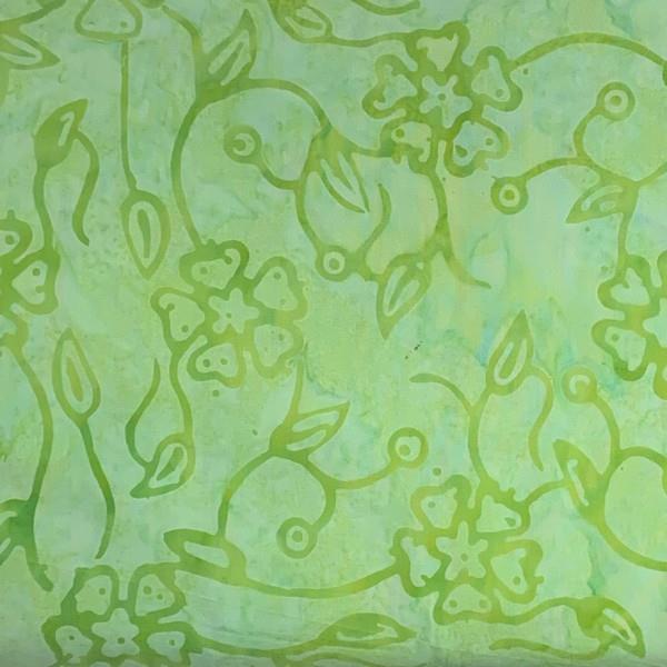 Boreal Batik Green Floral Vine available in Canada at The Quilt Store