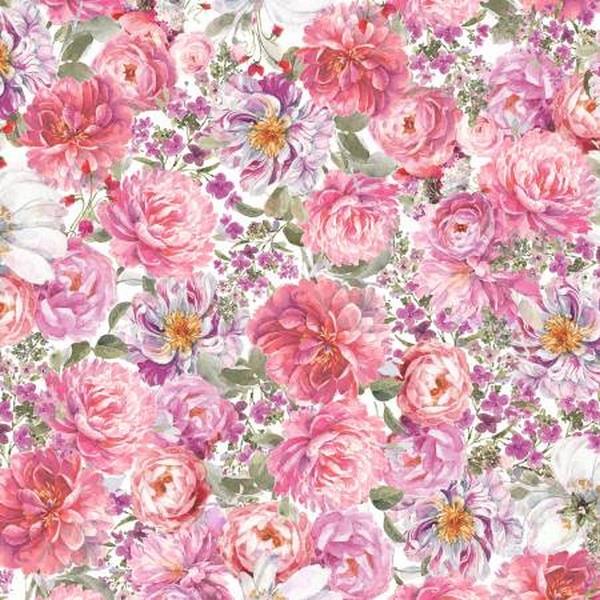 Blush Gardens Packed Floral by Lisa Audit for Wilmington Prints