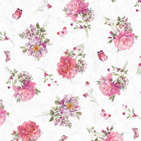 Blush Gardens Bouquet Toss by Wilmington Prints available in Canada at The Quilt Store