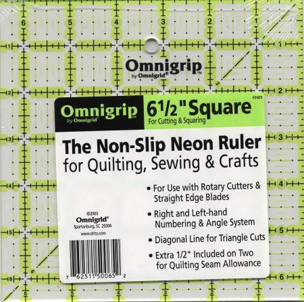 Omnigrip 6 1/2" x 6 1/2" Ruler available in Canada at The Quilt Store