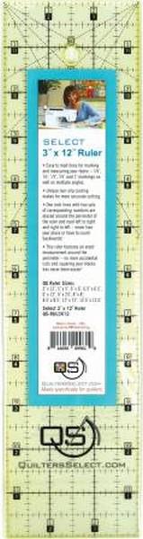 Quilters Select Non-Slip Ruler 3" x 12" available in Canada at The Quilt Store