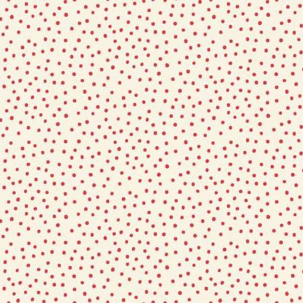 Say It With A Stitch Red Dot on Cream by Mandy Shaw for Henry Glass & Co. available in Canada at The Quilt Store