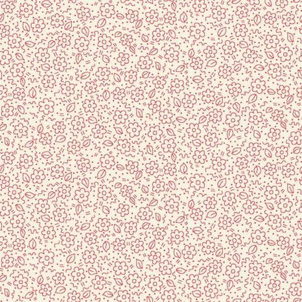 Say It With A Stitch Red Dot on Cream by Mandy Shaw for Henry Glass & Co. available in Canada at The Quilt Store