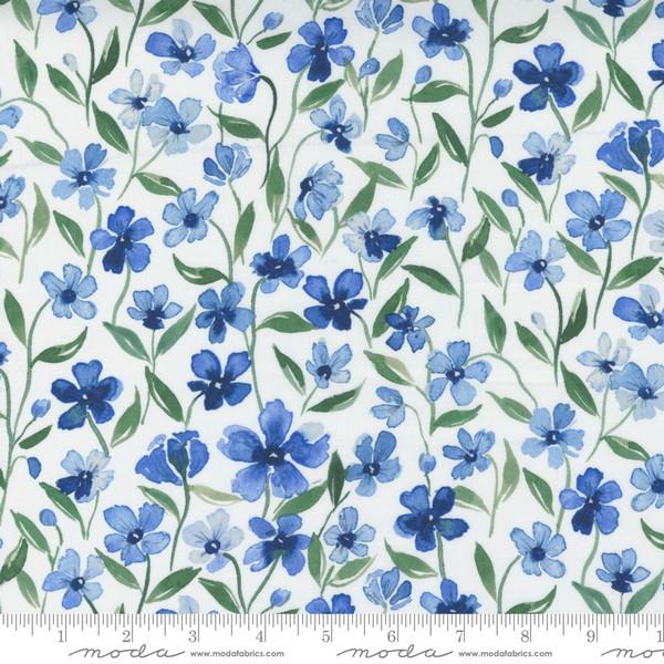 Fresh as a Daisy Cobalt/Cloud Daisy by Create Joy Project for Moda available in Canada at The Quilt Store