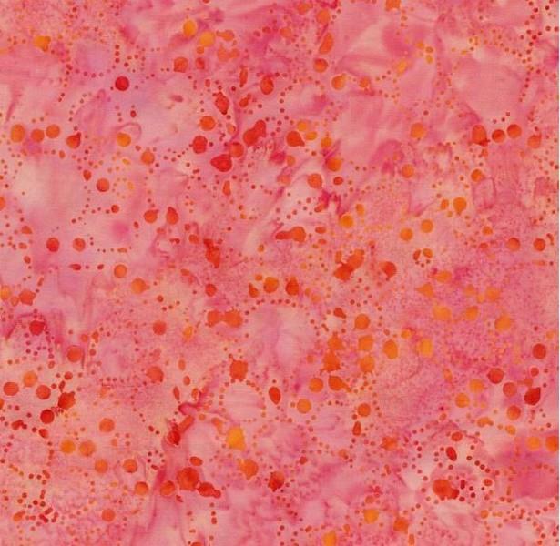 Plum & Citrus Pink Dots Batik by Jacqueline de Jonge for Anthology Fabrics available in Canada at The Quilt Store