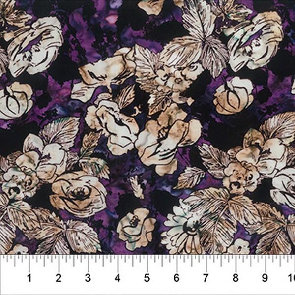 Flower Petals Violet Roses by Banyan Batiks available in Canada at The Quilt Store